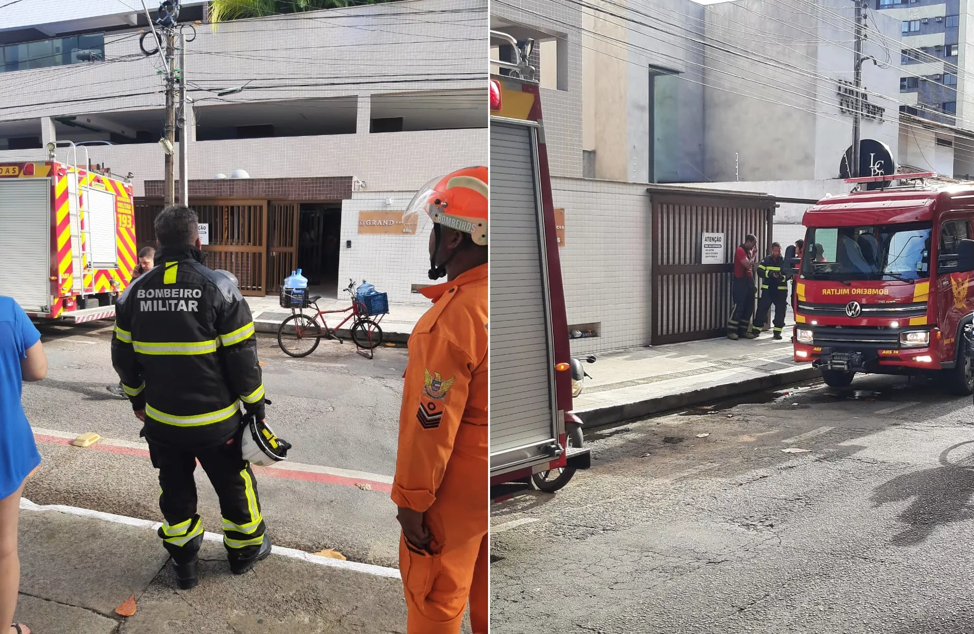 Bombeiros são mobilizados para incêndio em apartamento na Ponta Verde