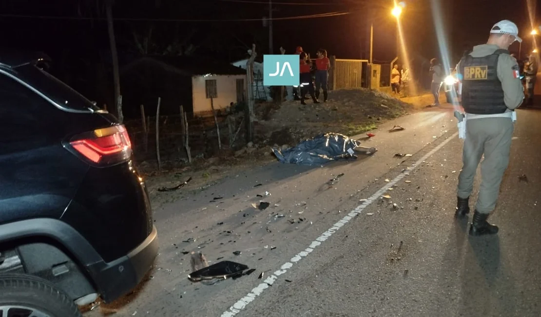 Motociclista morre após colisão com carro na zona rural de Arapiraca