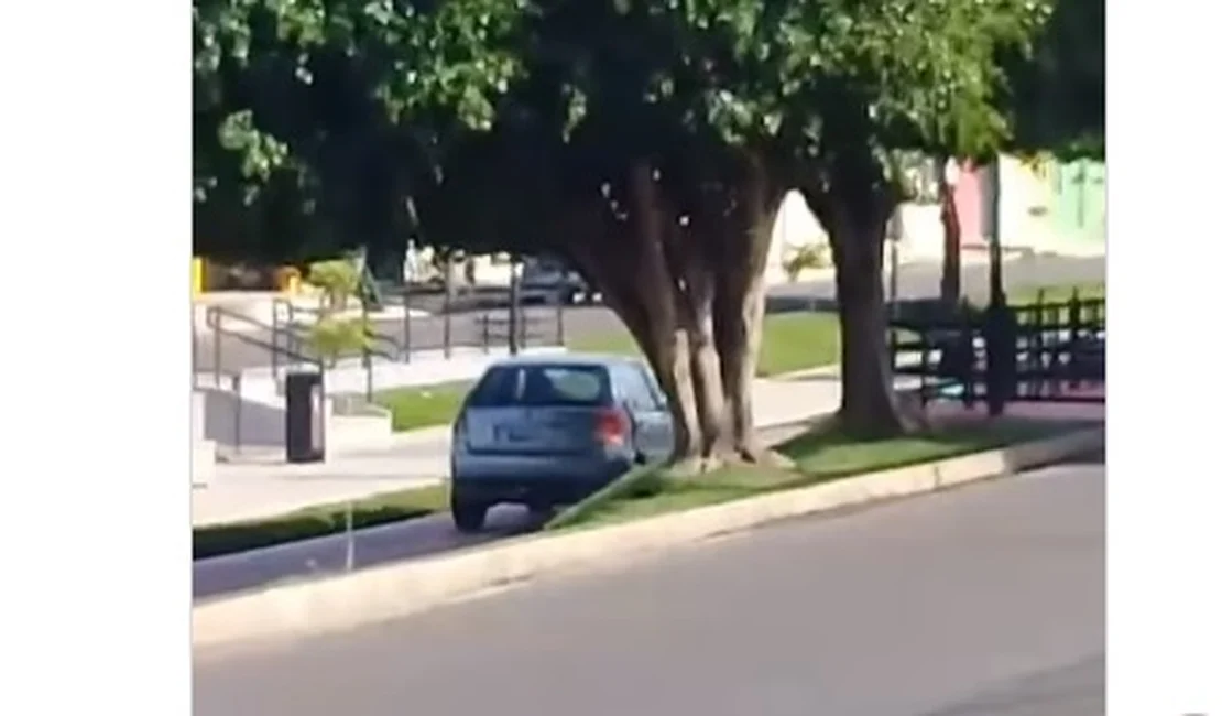 Motorista é flagrado transitando com carro em ciclovia